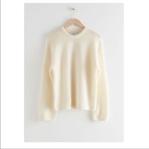 COS ivory sweater. Long sleeve. Wool blend.